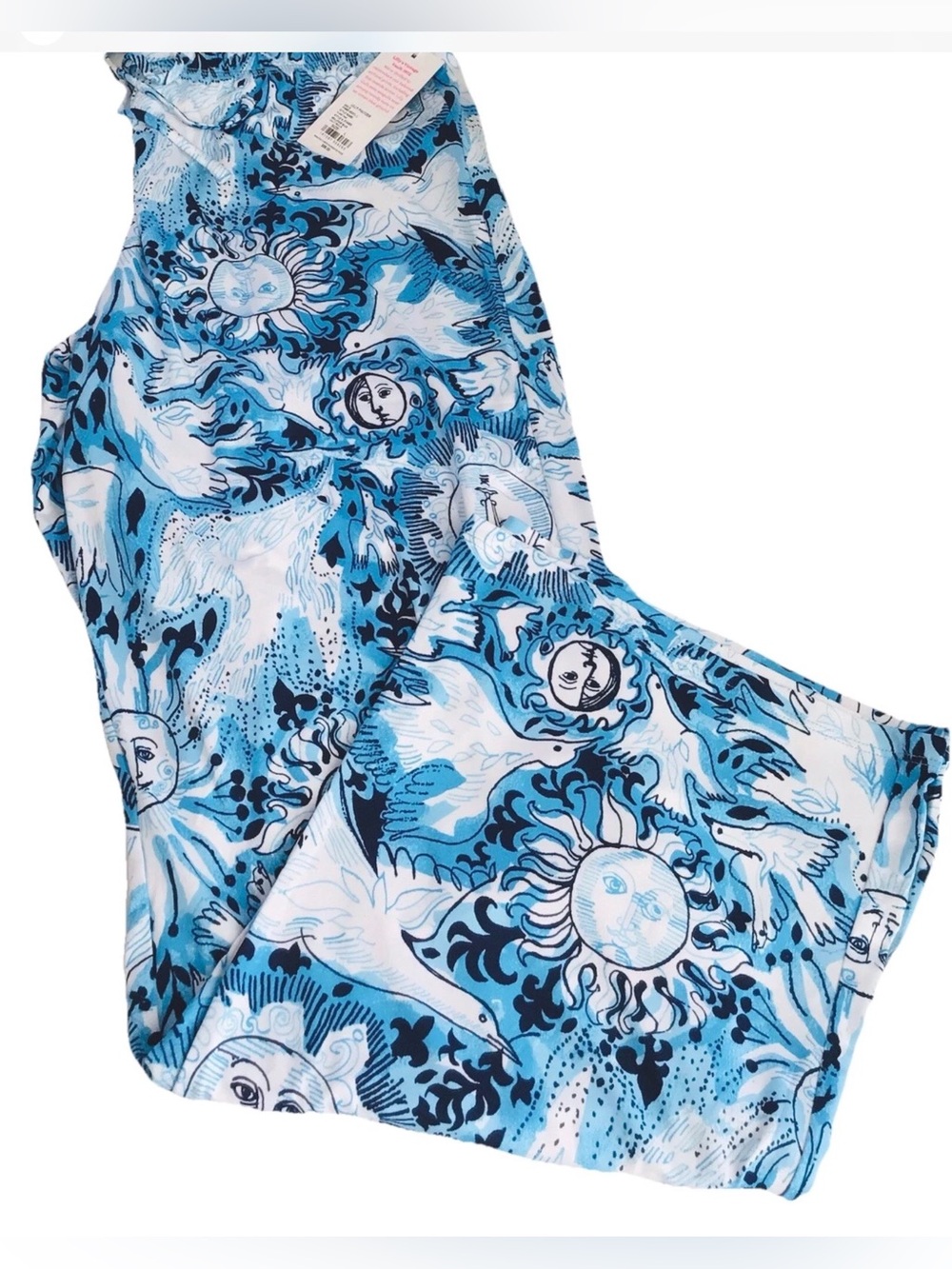Lilly Pulitzer Knit Pajama Pants Bellevue Blue Lilly Gulls NWT